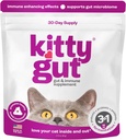 KittyGut 3-in-1 Organik Cat Probiyotiks & Postbiyotik Supplement Toz- USA-Probiyotiks for Cats teşvik Gut Health and Cat Digestive Support, Diarrhea ve Voing (60g)