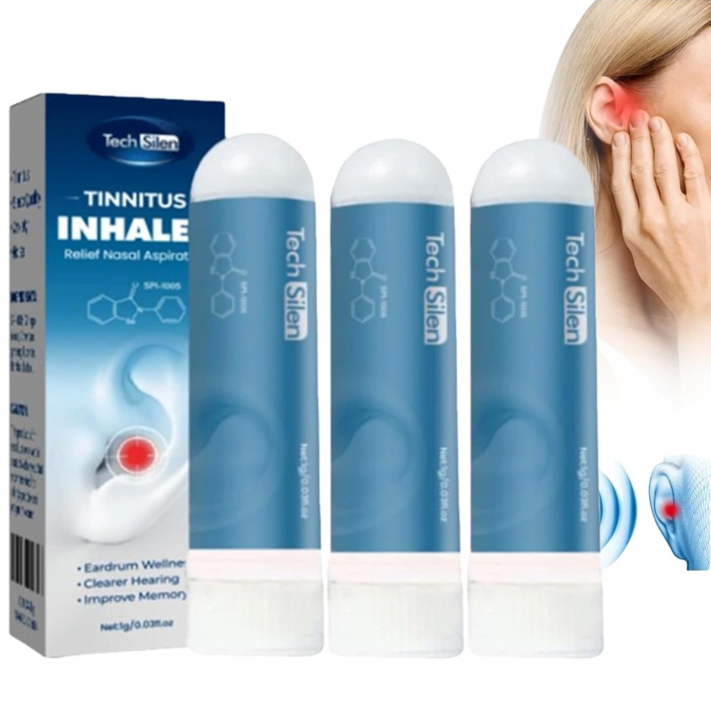 Tinnitus, Techsilen Tinnitus Inhaler, Tinnitus Inhaler, Ringing Ears için Tinnitus Relief, Echoease Tinnitus Inhaler (3 Adet)