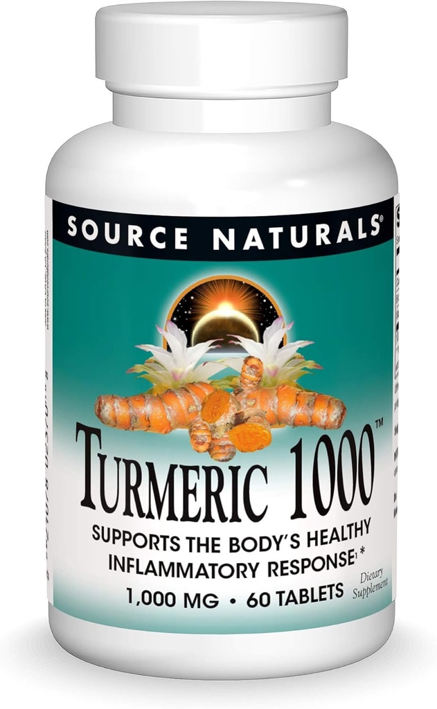 Source Naturals Turmeric 1000, Body's Health Inflammatory Response*, 1.000 mg - 60 Tabletler