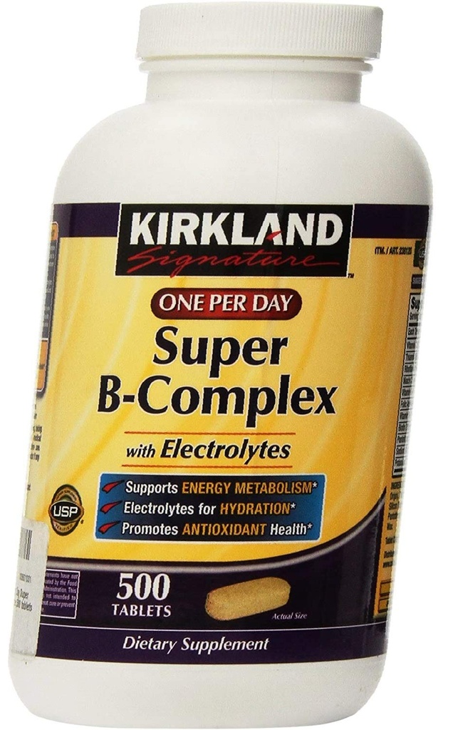 KIRKLAND SATILIK Bir Gün Super B-Complex ile Electrolytes,Tablet, 1000 Kont (Pack of 2)