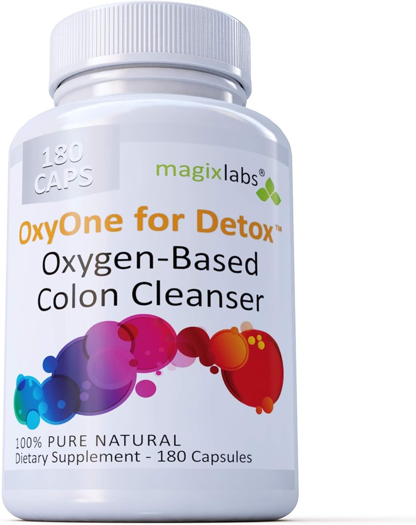 OxyOne για το Detox – Ισχυρό όλα φυσικό οξυγόνο-βασισμένο Colon Cleanser (Oxy Magnesium Powder) για το Cleanse + Detox - 180 καπάκια