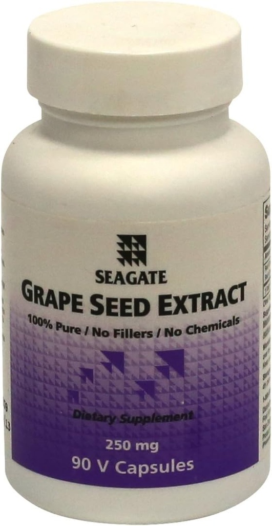 Seagate Ürünler Grape Tohum Ekleri 250 mg, 90 Veg Capsules