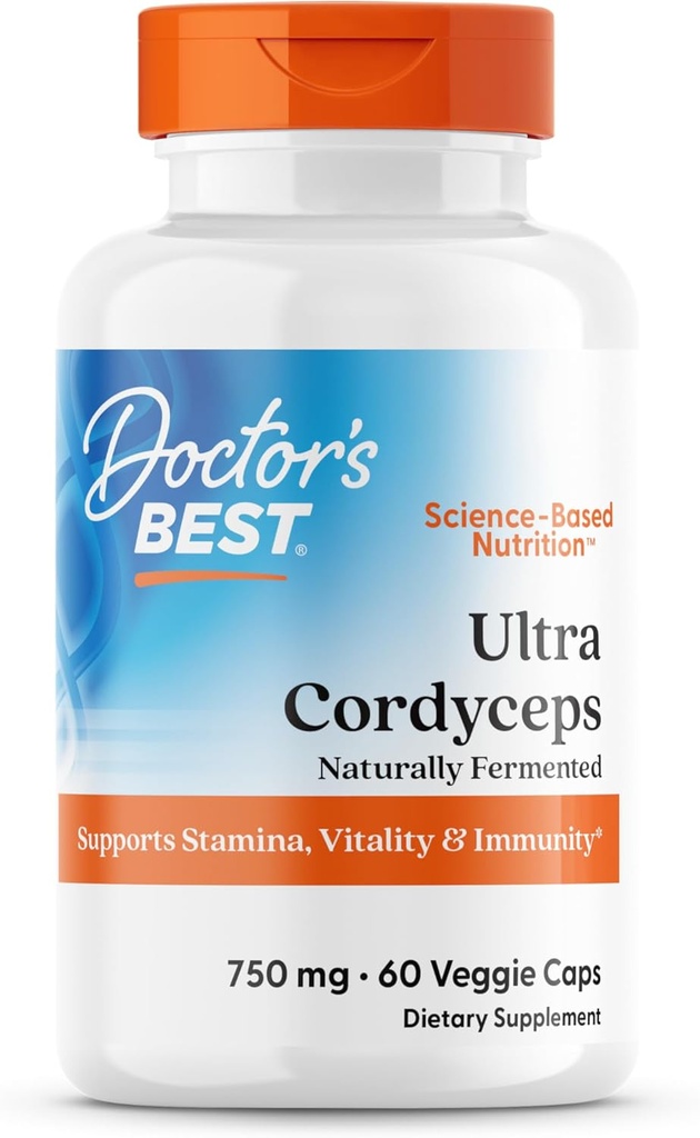 Doktor'un En İyi Ultra Cordyceps Non-GMO, Vegan, Gluten Free, Soy Free, 60 Veggie Caps