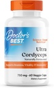 Doktor'un En İyi Ultra Cordyceps Non-GMO, Vegan, Gluten Free, Soy Free, 60 Veggie Caps