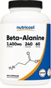 Nutricost Beta-Alanine Capsules 3400 mg, 240 Capsules (60 Serv) - Potent Beta Alanine, Gluten Free & Non-GMO, 850 mg Per Cap