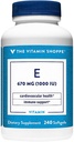 Dükkan Vitamini E 1.000IU - Doğal Kaynak, Sağlıklı Kartiovasküler Sistemi Destekler, Immune Health & Eye Health - Once Daily (240 Softgels)