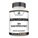 Ashwagandha 6000mg, Ashwagandha Root, Ashwagandha Capsules, Organic Ashwagandha Capsules, Ashwagandha Organic, Ashwagandha Supplements with Organic Black Pepper Extract, Aswagandha, 120 Veggie Caps