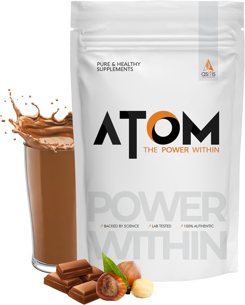Asitis Beslenme AS-IT-is Atom Whey protein 1kg/35.2 Oz ile Digestive Enzymes | ABD Labdoor, doğruluk ve boy | Choco Hazel Fusion Flavor | 27g protein | 5.7g Bcaaâ
