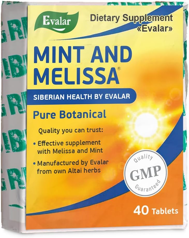Evalar Melissa Mint Sibirya Herbs Relaksozan 40 Tabs
