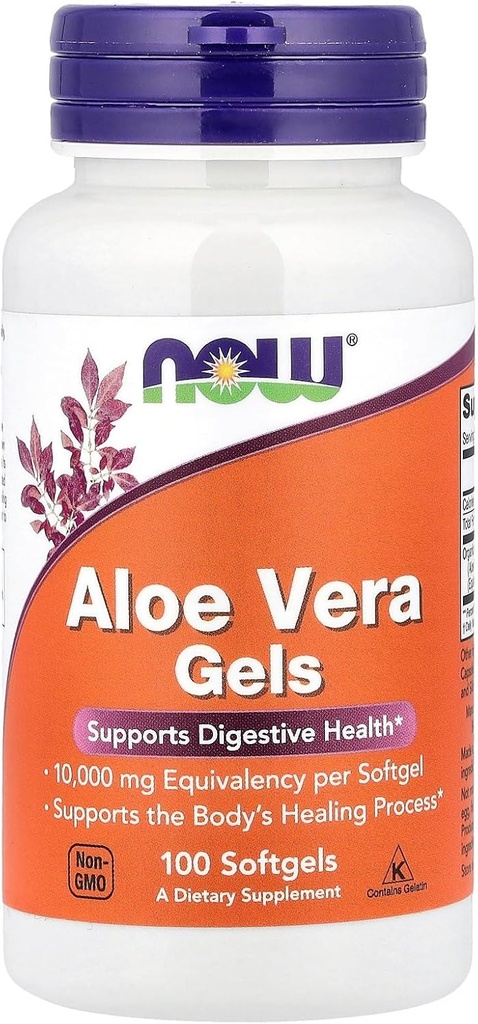 Şimdi Gıdalar Aloe Vera 10, 000 Gels 100 Sgels