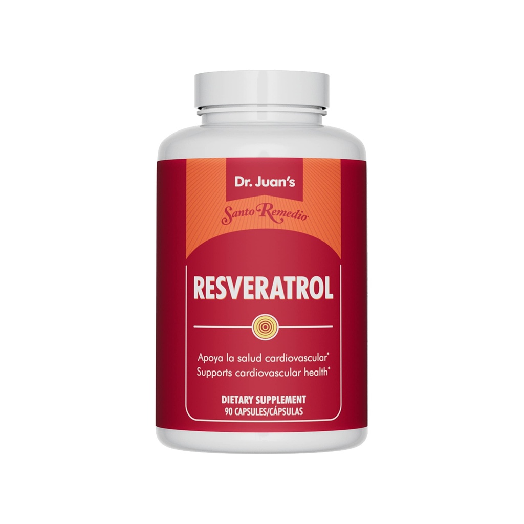 Santo Remedio Resveratrol, Cardiovascular Sağlık*, Diyetsel Tamam, Vejetaryen, Yapay Renkler, Yapay Flavors, 200 mg, 90 Capsules