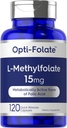 Carlyle L Torchfolate 15 mg | 120 Capsules | Değer Boyut | Max Potency | Optimized ve Aktif | Non-GMO, Gluten Free | Medeniyet, 5-MTHF | Opti-Folate