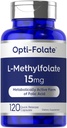 Carlyle L Torchfolate 15 mg | 120 Capsules | Değer Boyut | Max Potency | Optimized ve Aktif | Non-GMO, Gluten Free | Medeniyet, 5-MTHF | Opti-Folate