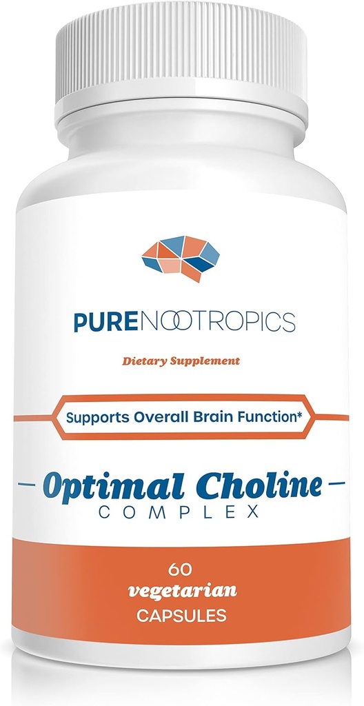 Saf Nootropics - Optimal Choline Kompleksi - Alfa GPC/CDP Citicoline Blend - 300 mg | Bilişsel Destek | Beyin & Kas Destek |
