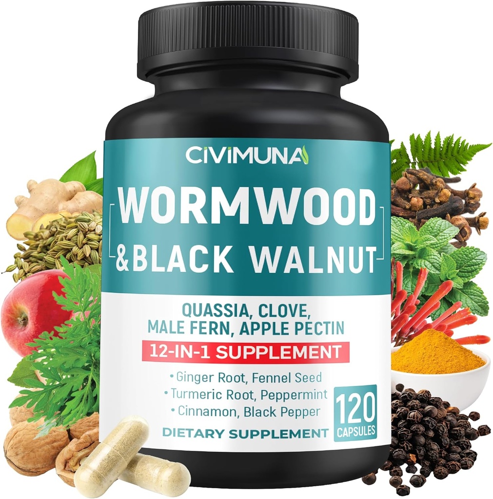 Wormwood Extract Capsules -120 Capsules - 4 Ay Siyah Walnut ile Tedarik