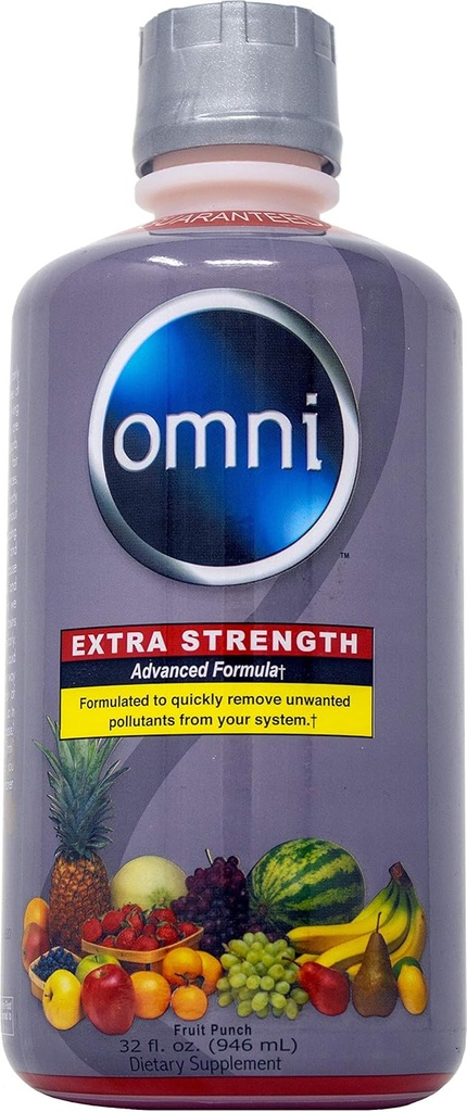 Wellgenix Omni Cleansing Drink, Extra Strength Body Detox, Herbal Cleanse Detox Liquid, Flush Your System, Fruit Flavor, 32 Fl Oz, Premium Detox Support Supplement