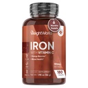 KiloWorld Iron Supplement 65 mg - C 125 mg ile - 180 Vegan Tablet (6 Ay Supply) - Kadın ve Erkekler için Centil Demir Supplement - Enerji ATM & Kan Heath - Non-GMO & Gluten-Free-Free-Free