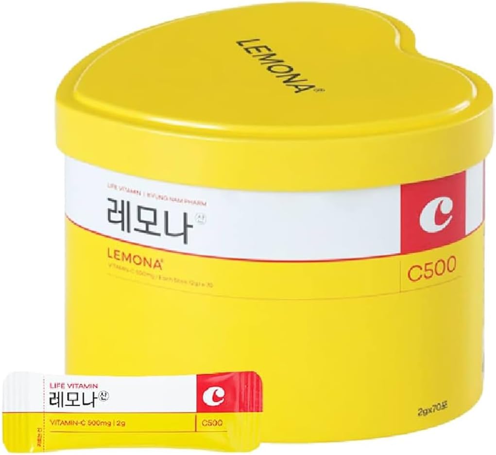 Λεμονόνερο ενισχυτή βιταμίνης C 500mg σκόνης, κίτρινος κασσίτερος καρδιά περίπτωση λεμονάδα αρωματισμένη βιταμίνη σκόνη - 70 ραβδιά (2g)