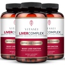 VITASEI Liver Cleanse Detox & Tamir, Liver Kompleksi W/Milk Butle Extract, Garcinia, Curcumin C3, Support Herbal Supplement, Detox Formula for Women & Men, 60 Capsule (Pack of 3)