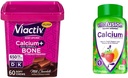 Viactiv Calcium Chews 60 Count & vitafusion Calcium Gummy Vitamins 100 Count - Calcium Supplements for Bone & Teeth Support