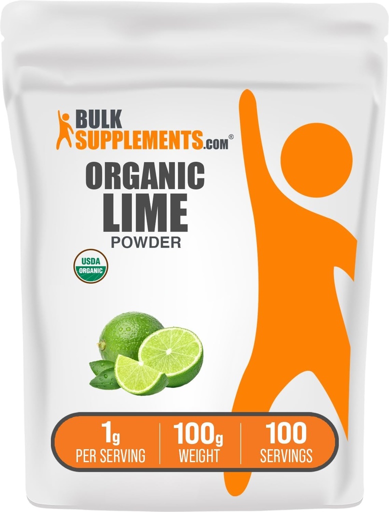 BulkSupplements.com Organik Lime Toz - Organik Lime Flavoring Toz, Citrus Aurantifolia Meyvesinden Kaynaklandı - Hava kuru & Gluten Free, 1g per Service, 100g (3.5 oz)