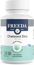 Freeda Chelated çinko 30 mg – TRAACS® çinko Bisglycinate for High Abpole – Vegan, Kosher, Stomach'ta Nazi – Yetişkinler için Immune Support, Men & Women – 250 Tiny Tablet
