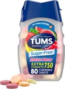 TUMS Επιπλέον δύναμη Μασώμενα αντιόξινα δισκία για την ανακούφιση από εγκαύματα, Μέλον μούρο - 80 Count