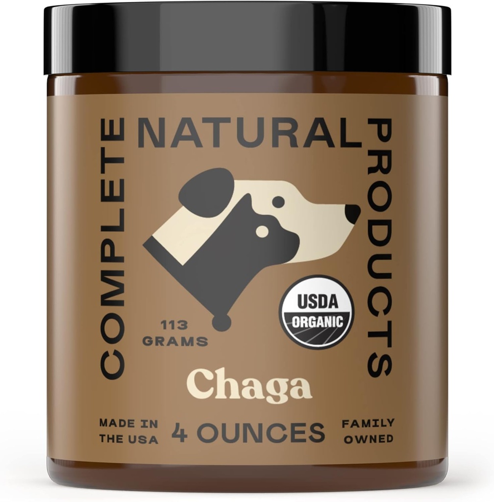 Evcil hayvanlar için Doğal Ürünler Organik Chaga Mushroom Tozu Tamamlamak ve Ortak Sağlık - 4oz