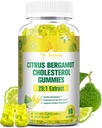 Şeker Free Citrus Bergamot Gummies for Health Cholesterol - All Natural Supplements 25:1 Extract from Italian Bergamot Supplement for High Cholesterol Support Health Anti-Aging Sugar-Free Vegan