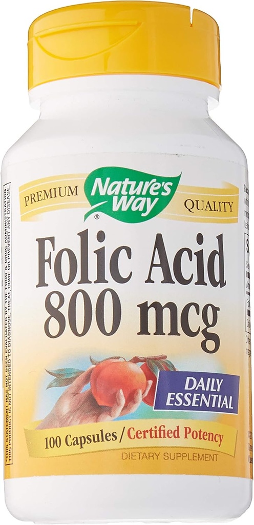 Τρόπος της φύσης φολικό οξύ - 800 mcg - 100 κάψουλες, 100 κόμης