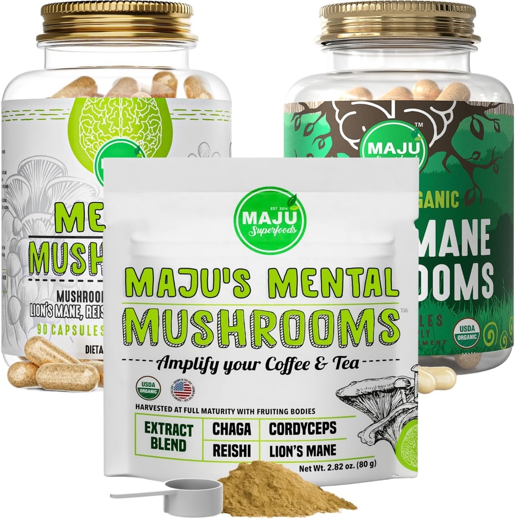 Maju Superfoods Διανοητικά Μανιτάρια Bundle