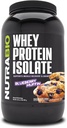 NutraBio 100% Whey Protein Isolate Protein Powder, 25g Protein with Complete Amino Acid Profile, Non-GMO, Soy & Gluten Free, Low Carb, Low Calorie Whey Protein Powder, Blueberry Muffin, 2 Lbs