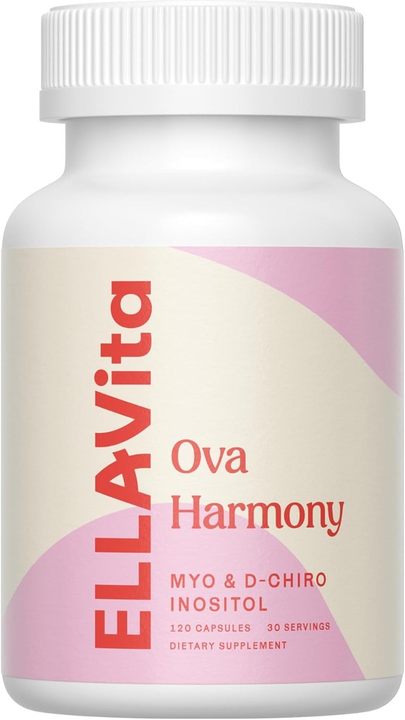 OVA Harmony - Myo & D Chiro Inositol Capsule - 40:1 - Ovarian Function Support - Hormonal Balance - 120 Inositol Supplement Capsules