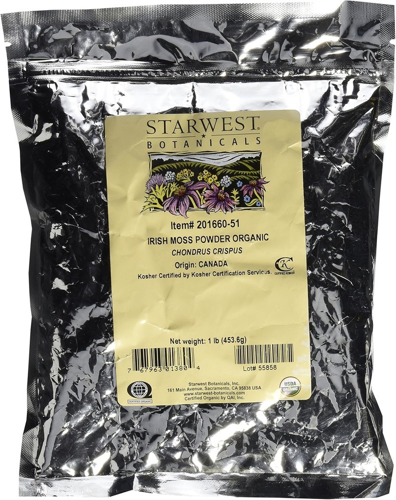 Starwest Botanicals Organik İrlandalı Moss Toz, 1 Pound