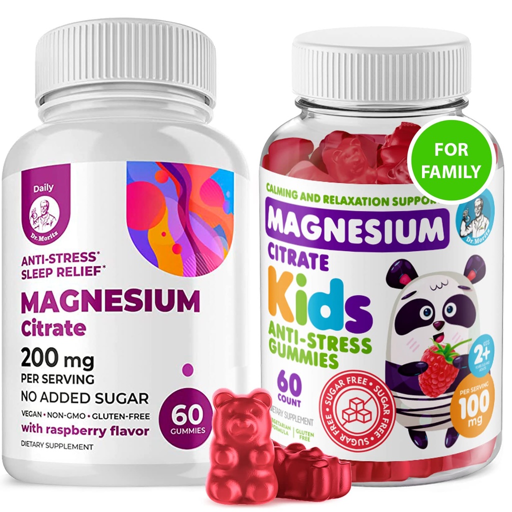 Παιδιά Μαγνήσιο 60 Count and Magnesium 60 Count Gummies Sugar-Free - Calm Magnesium Gummies συμπλήρωμα για τα παιδιά, χωρίς ζάχαρη Μαγνήσιο Ήρεμες μάσημα για τα παιδιά και τους ενήλικες