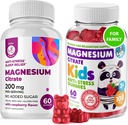 Çocuklar için 60 Kont ve Magnezyum 60 Kont Gummies Sugar-Free - Calm Magnezyum Gummies Supplement for Children, Sugar-Free Magnezyum Calm Chews for Kids & Yetişkinler