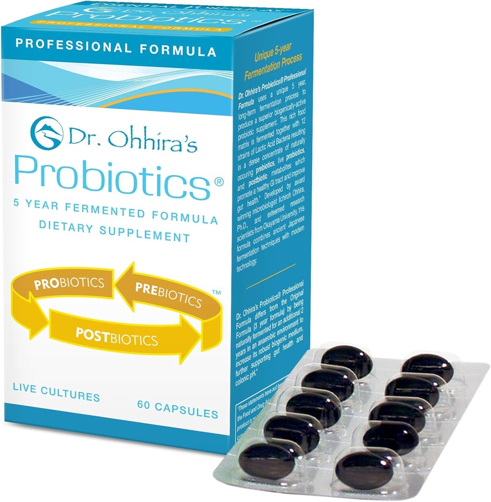 Probiotics Probiotics Professional Formula Dr. Ohira με 5 χρόνια ζύμωσης Πρεβιοτικά, Ζωντανά Ενεργά Προβιοτικά και Το μόνο προϊόν με μεταβιοτικά Μεταβολίτες, 60 κάψουλες