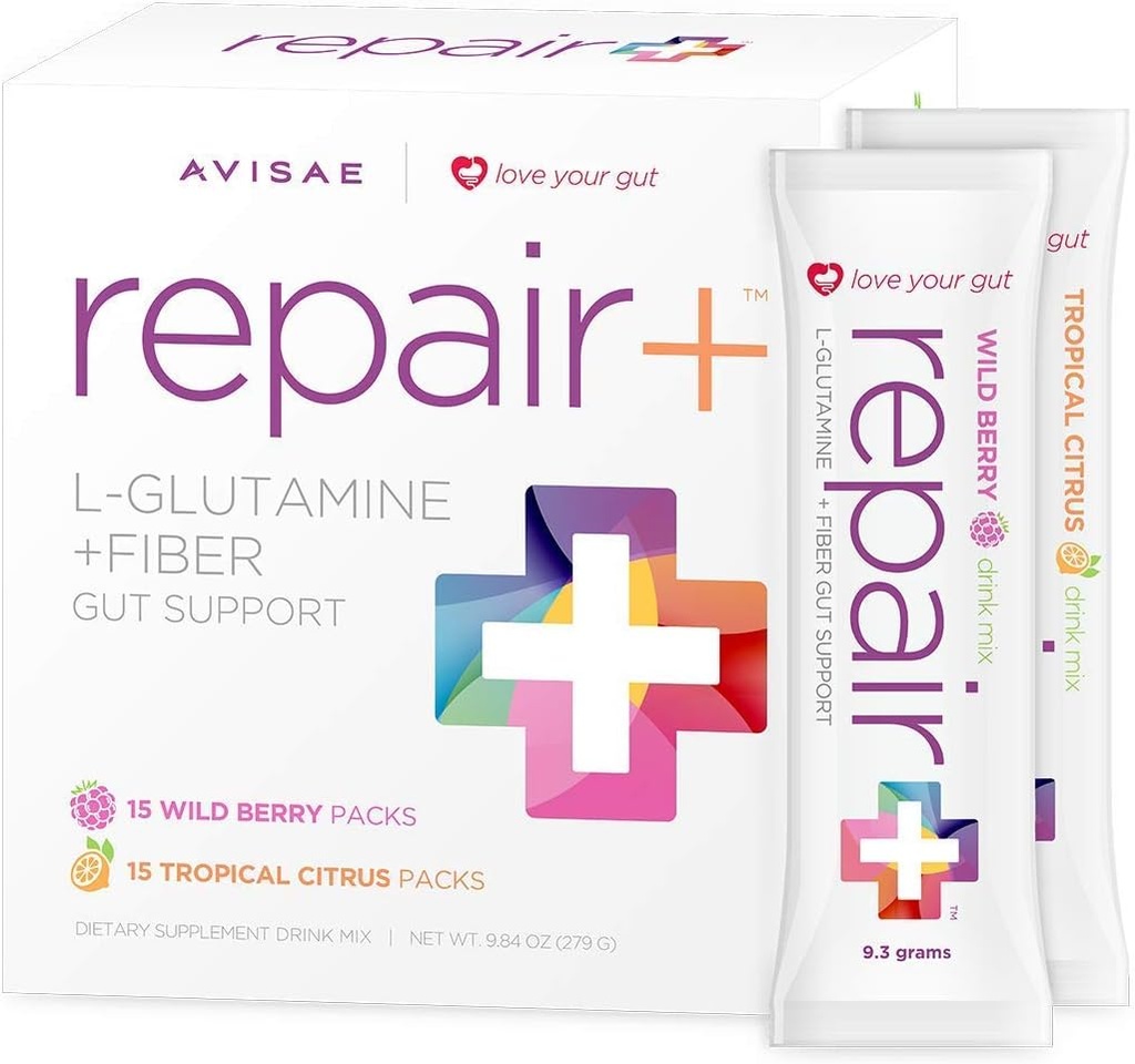 Onarım+ l-glutamine + Fiber 30 Stick Packs Love Your Gut! Avisae OptimALL Beslenme+ l-glutamin + Fiber İçecek