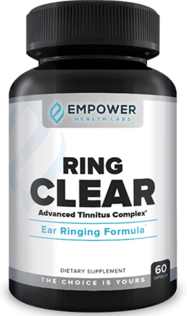 Ring Clear All-Doğal Ear Buzz Relief Formula for Lasting Relief from Incessant Ear Buzzing - 30-Day Supply