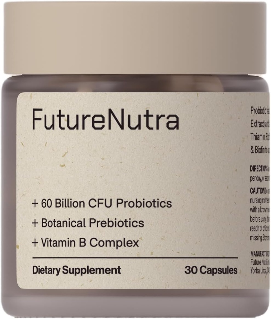 10 Gelişmiş Strains, Prebiyotiks ve B Vitaminleri Total Digestive & Immune Health, Supports Occasional Constipation, Bloating, Diarrhea - 30 Count/Bottle