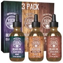 Viking Devrimi Erkekler için Petrol Ayı - Doğal Erkekler Ayılı Petrol Çeşitlileri Set - Sandalwood, Pine ve Cedar, Clary Sage Scents - Beard Situationing and Moisturing for a natural Beard (3 Pack, 1oz)