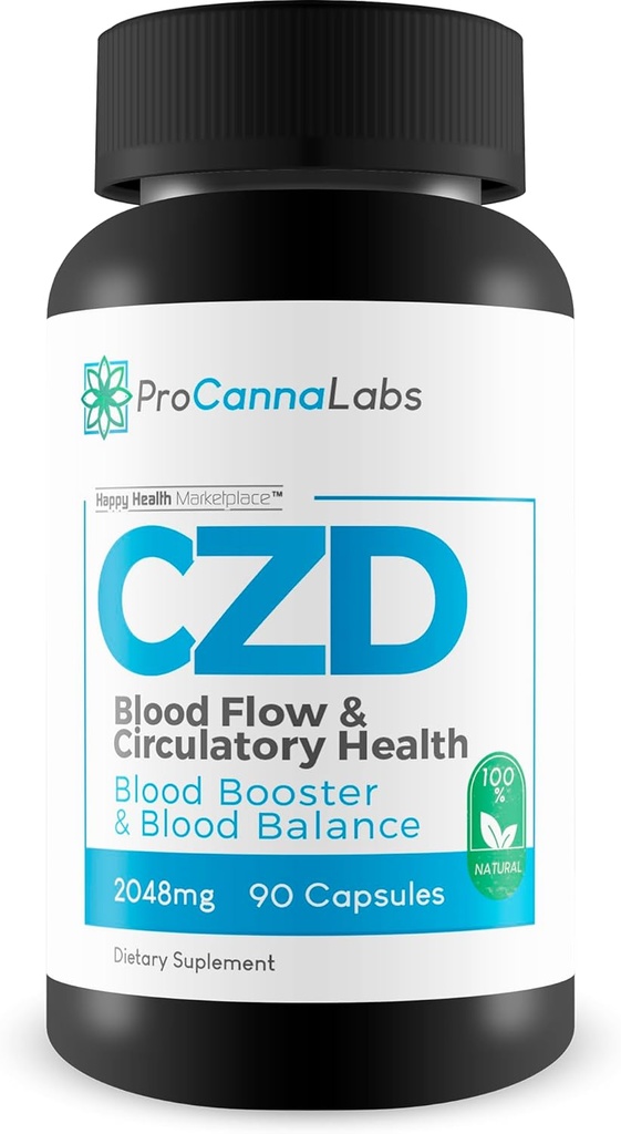CDZ Supplement Vitamin C D ve çinko Plus Herbs - En İyi Vitamin C D çinko Kan Denge ve Kan Akışı - C Z D Blood Flow & Circulatory Health - Pro Canna Labs Gummies Capsules