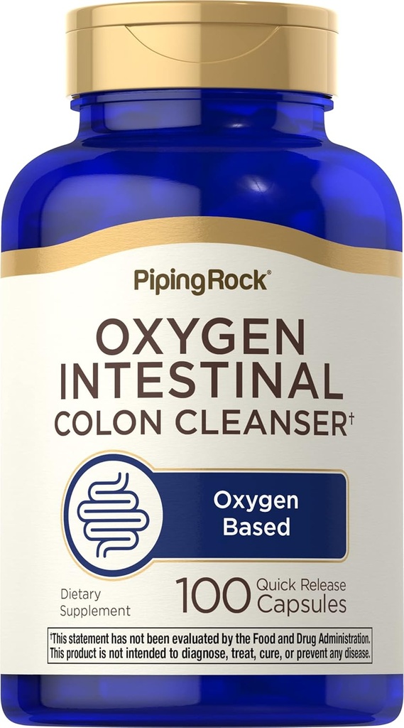 Piping Rock Colon Cleanse | 100 Capsules | Oxy-Tone Oksijen Intestinal Cleanser | Non-GMO, Gluten Free Supplement Supplement