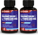 Magnezyum L-Threonine Capsules, Threonine Supplement, 1900 mg Magnezyum L-Threonine, Non GMO, Gluten Free - 240 Veg Capsules
