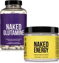 NAKED Vegan Kas Recovery Sche Unflavored Energy ve 240 L-Glutamine Capsules, 1000 mg