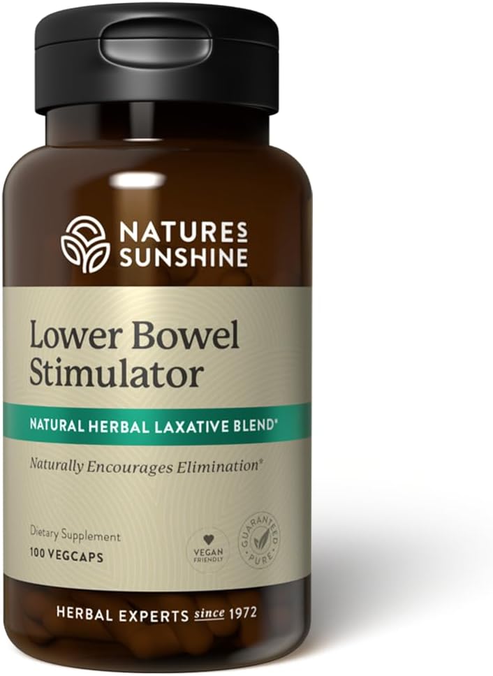Nature's Sunshine Lower Bowel Simulator - Βοηθά στην ανακούφιση της δυσκοιλιότητας - Καθαρίστε & Αποτοξινώστε το Colon σας με φυσικά φυτικά συστατικά - 25 εξυπηρετήσεις - 100 Vegcaps