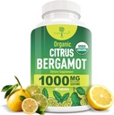 Organik Citrus Bergamot Supplement - Sadece USDA, Cardiologist 200+ Bilimsel Çalışmalar ile formüle edildi -1000 mg - Patentli Tür, Kalp, Cholesterol, & Lipid - İtalyan Bergamot High Polyols 60caps