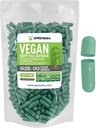 XPRS Nutra Μέγεθος 00 Κενές κάψουλες - 500 Count Empty Vegan Κάψουλες - Χορτοφαγικά άδεια χάπια - DIY Καψάκιο λαχανικών πλήρωσης - Veggie Χάπια Καπάκια (Πράσινο φασκόμηλο)