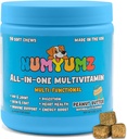 Doğal 15in-One Complete Daily Multivitamin Dog Chew Supplement - Ortak Sağlık, Omega-3 Fatty Asits, Vitaminler, Immune Support - Tasty Treats for Health Coat, Skin, Bones - 90 Soft Chews