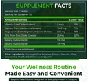 Doğal Nutra 500 Kont, Bone Strength için D3 Vitamini ile Magnezyum Çinko Supplement, Digestion, Health Gluten Free ve Sugar-Free, Essential Mineral Kompleksi